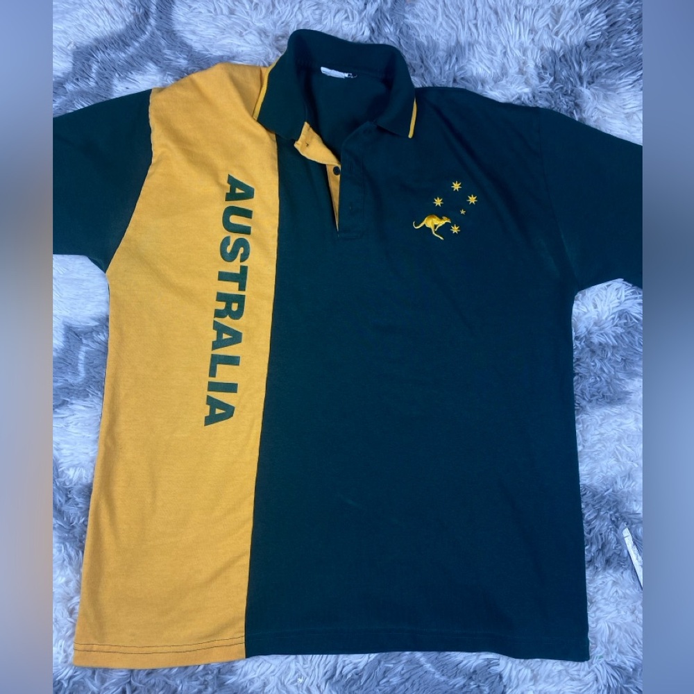 Australia Rugby Jersey  Football Shirt Gold & Green XXL PurelyAustralian